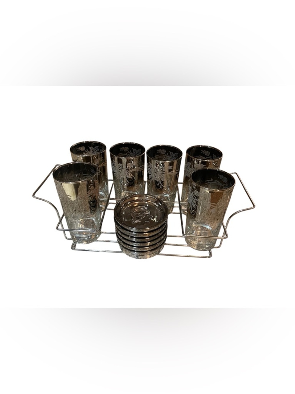 Dorothy Thorpe Vintage/Mid Century rose Bar Set